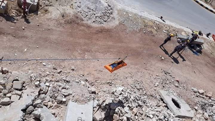 بالصور..الدفاع المدني ينفذ مناورة تحاكي وقوع زلزال في بلدة الرام